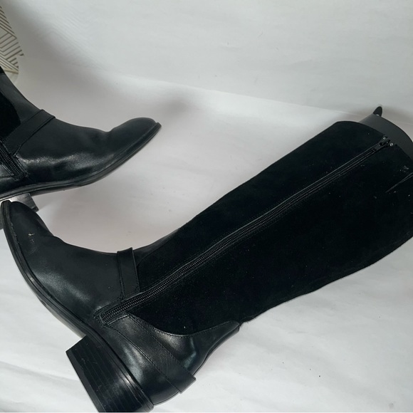 RALPH LAUREN Mila Black Leather Equestrian Boot size 7B - Picture 9 of 10